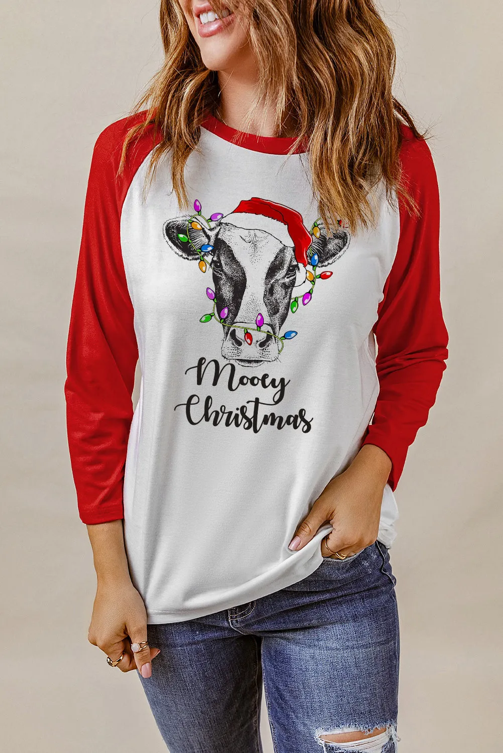 Color Block Raglan Sleeve Pullover Top