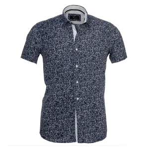 Mens Short Sleeve Button up Shirts - Tailored Slim Fit Cotton Dress Shirts