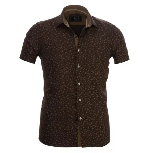 Mens Short Sleeve Button up Shirts - Tailored Slim Fit Cotton Dress Shirts